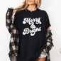 Merry and Bright, Classic Christmas, Winter, Santa, Xmas Tshirt Comfort Colors T-Shirt