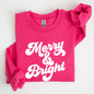 Merry and Bright, Classic Christmas, Winter, Santa, Xmas Sweatshirt