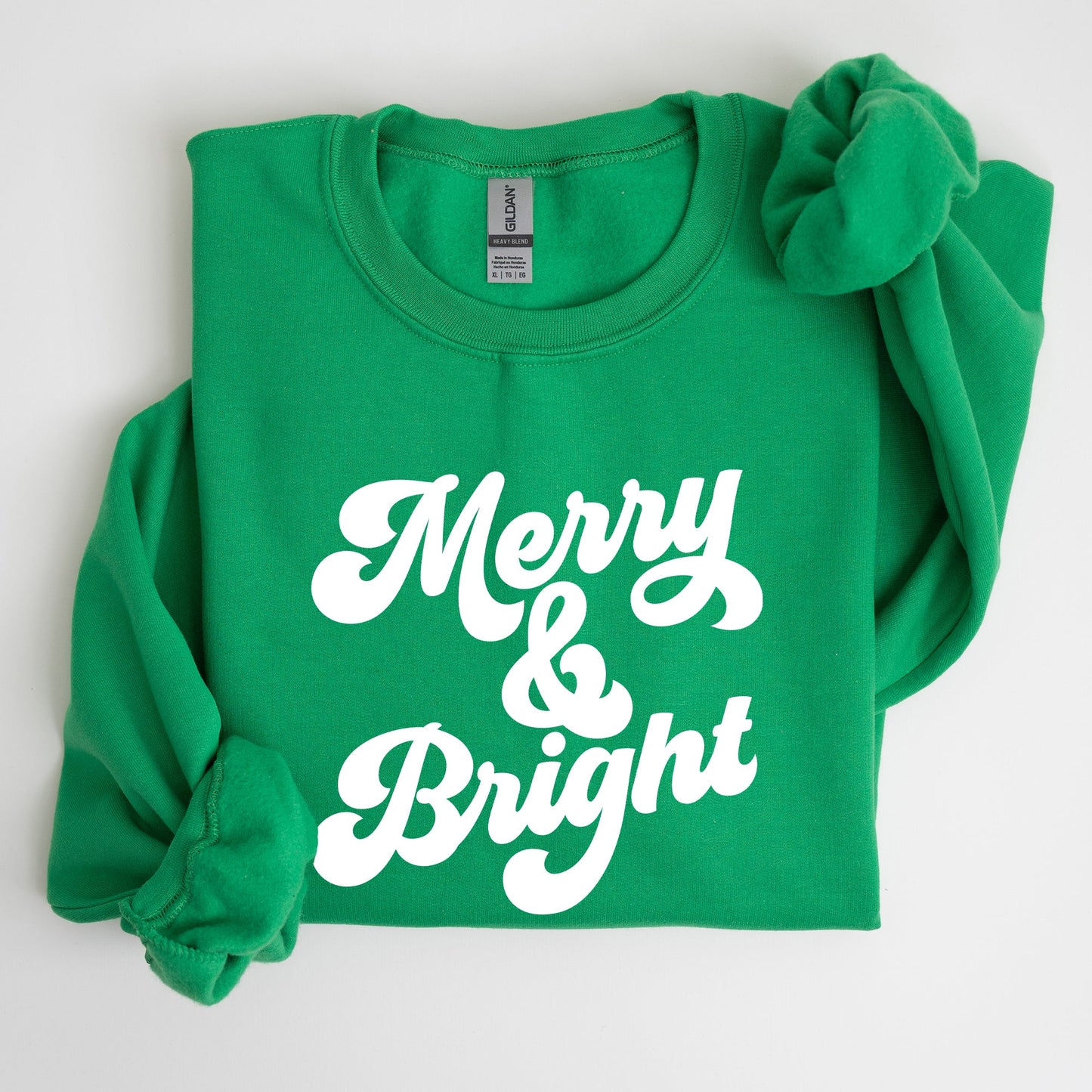 Merry and Bright, Classic Christmas, Winter, Santa, Xmas Sweatshirt
