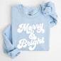 Merry and Bright, Classic Christmas, Winter, Santa, Xmas Sweatshirt