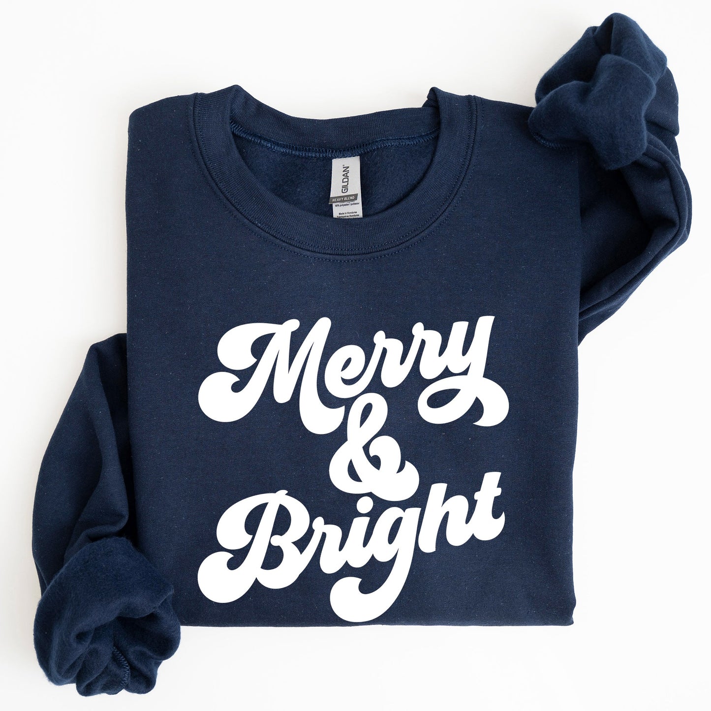 Merry and Bright, Classic Christmas, Winter, Santa, Xmas Sweatshirt