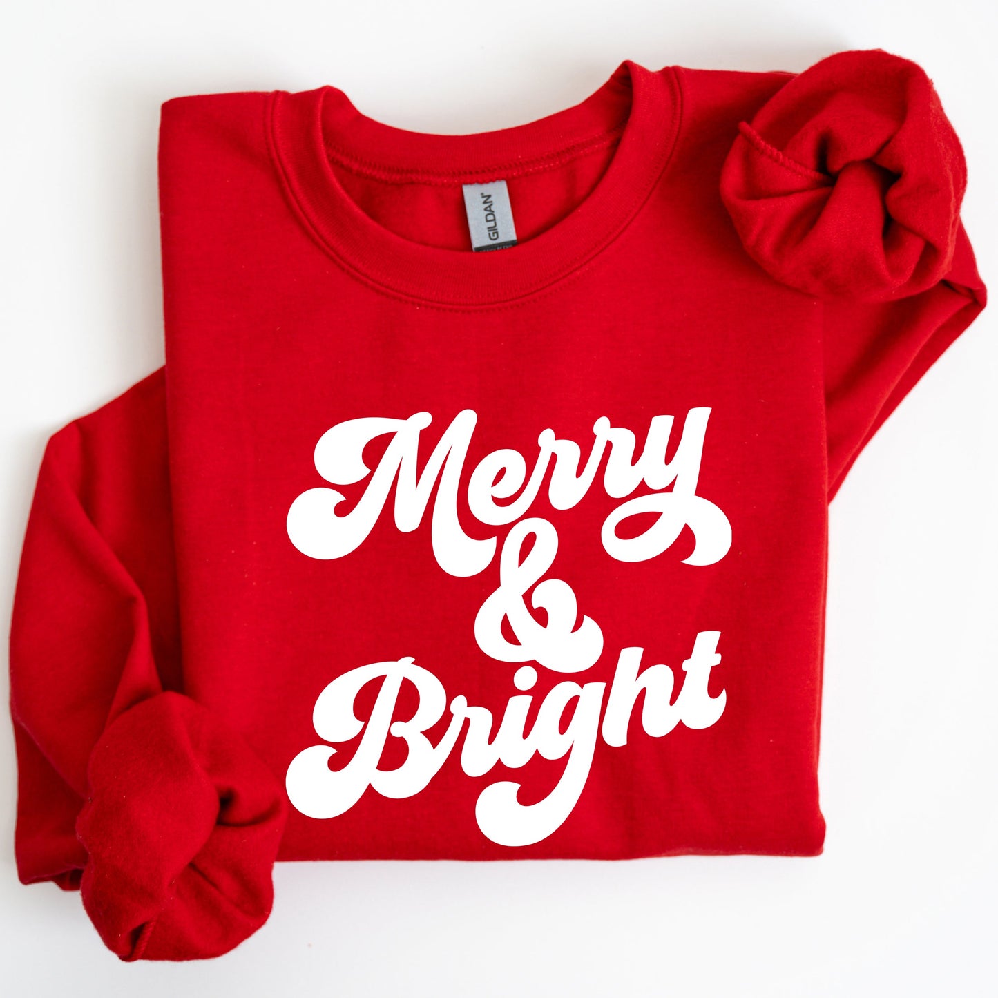 Merry and Bright, Classic Christmas, Winter, Santa, Xmas Sweatshirt