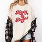 Merry and Bright, Classic Christmas, Winter, Santa, Xmas Tshirt Comfort Colors T-Shirt