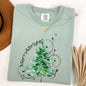 Merry and Bright, Colorful Christmas Tree, Swirls, Santa, Winter, Xmas Tshirt Comfort Colors T-Shirt