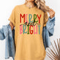 Merry and Bright, Colorful Christmas, Winter, Santa, Xmas Tshirt Comfort Colors T-Shirt