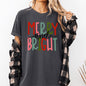 Merry and Bright, Colorful Christmas, Winter, Santa, Xmas Tshirt Comfort Colors T-Shirt