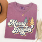 Merry and Bright, Colorful Retro, Christmas, Winter, Xmas, Santa Tshirt Comfort Colors T-Shirt