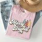 Merry and Bright, Colorful Retro, Christmas, Winter, Xmas, Santa Tshirt Comfort Colors T-Shirt