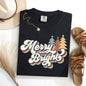 Merry and Bright, Colorful Retro, Christmas, Winter, Xmas, Santa Tshirt Comfort Colors T-Shirt