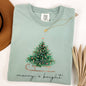 Merry and Bright, Sleigh, Christmas Tree, Winter, Snow, Xmas Tshirt Comfort Colors T-Shirt