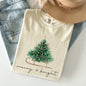 Merry and Bright, Sleigh, Christmas Tree, Winter, Snow, Xmas Tshirt Comfort Colors T-Shirt