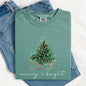 Merry and Bright, Sleigh, Christmas Tree, Winter, Snow, Xmas Tshirt Comfort Colors T-Shirt