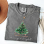 Merry and Bright, Sleigh, Christmas Tree, Winter, Snow, Xmas Tshirt Comfort Colors T-Shirt