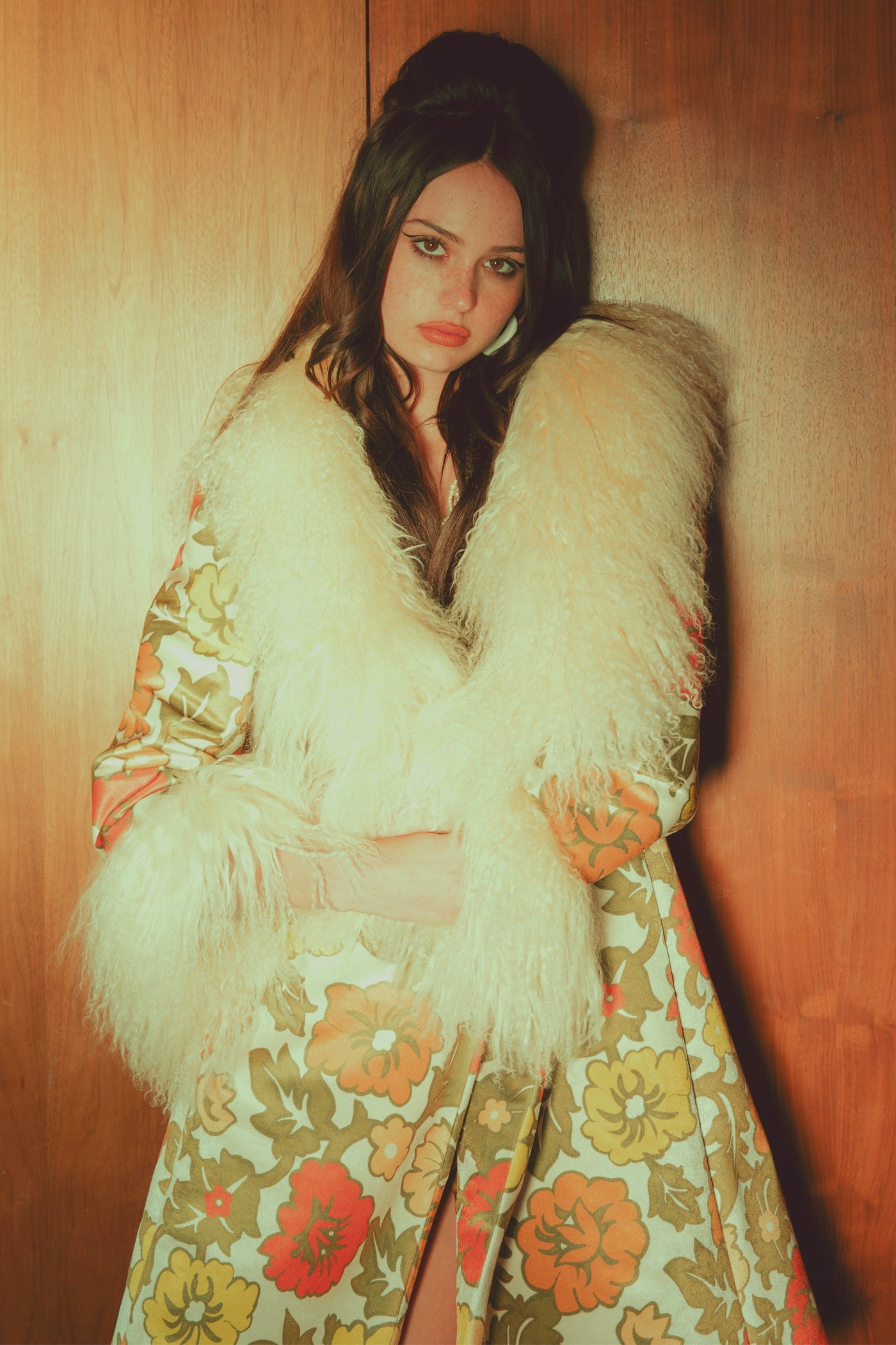 The Michelle Floral Afghan Coat