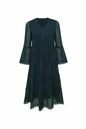 MIKA Cotton Maxi Dress - Petrol | Boho Peasant Style | Femstylo