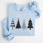 Minimalist Christmas Trees, Winter, Snow, Santa Sweatshirt