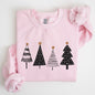 Minimalist Christmas Trees, Winter, Snow, Santa Sweatshirt