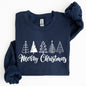 Minimalist Merry Christmas Trees, Classic, Retro, Winter, Santa, Xmas Sweatshirt
