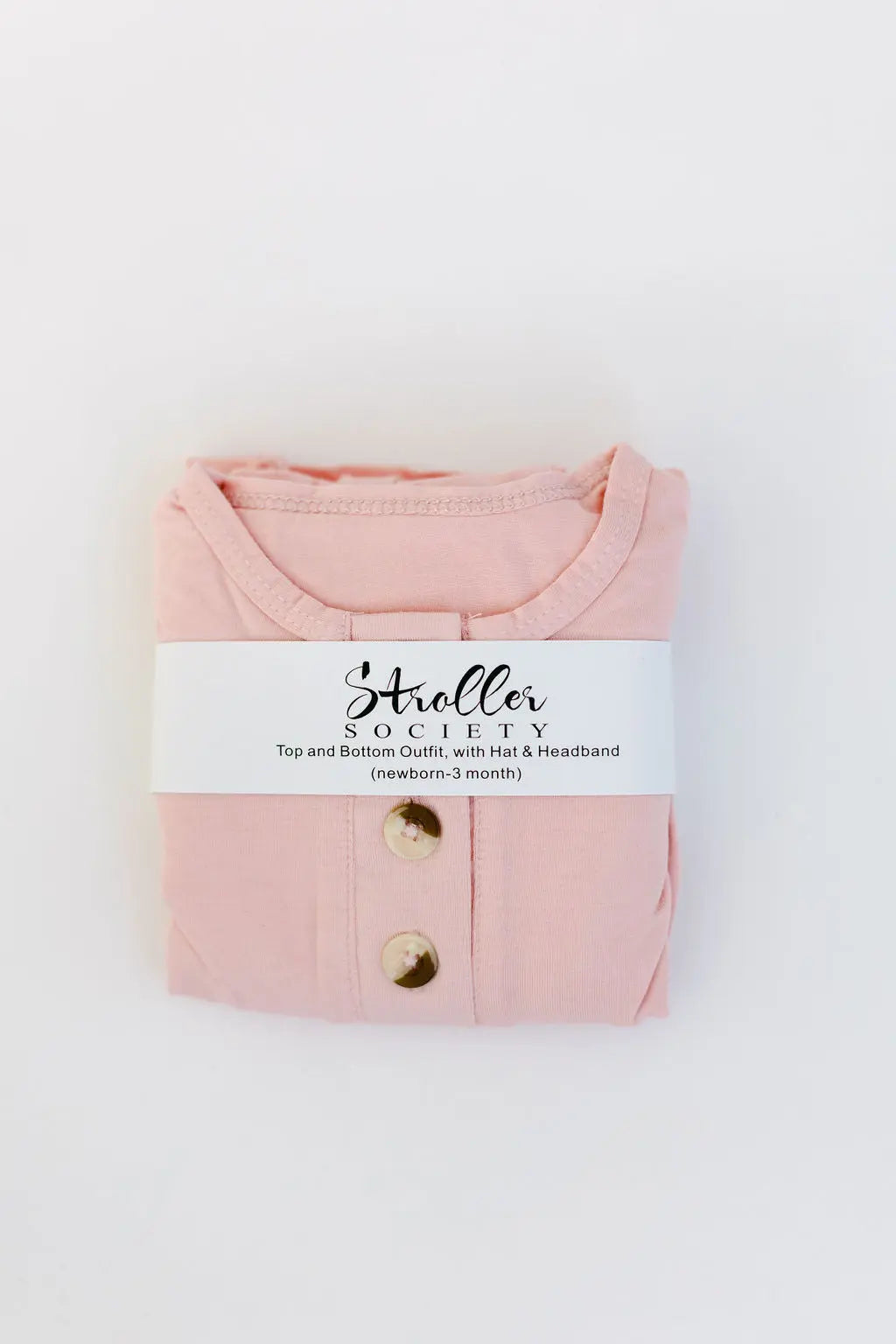 Top and Bottom Outfit, Hat and Headband Set (Newborn - 12 months) - Pink