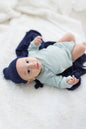Swaddle Blanket and Hat Set - Navy Blue