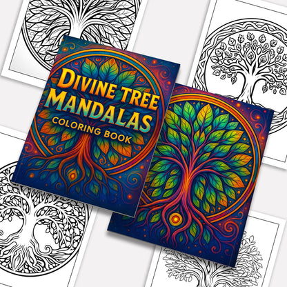 Divine Tree Mandalas Coloring Pages – 48 Spiritual and Nature Mandalas for Adults