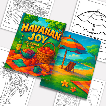 Hawaiian Joy Coloring Pages – 48 Fun Tropical Scenes for Kids