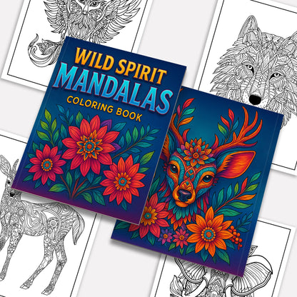 Wild Spirit Mandalas Coloring Pages – 48 Animal-Inspired Patterns for Adults