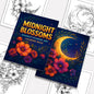 Midnight Blossoms Coloring Pages – 48 Pages – Enchanted Flowers, Starry Sky, Moonlit Scenes – For Adults
