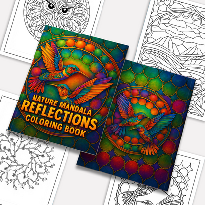 Nature Mandala Reflections Coloring Pages – 48 Intricate Designs for Adults