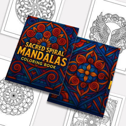 Sacred Spiral Mandalas Coloring Pages – 48 Hypnotic Geometric Art for Adults