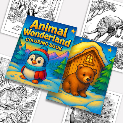 Wild Safari Adventure – Animal Coloring Pages – 48 Pages – African Wildlife, Jungle Animals – For Kids