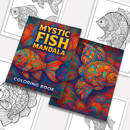 Mystic Fish Mandala Coloring Pages – 48 Ocean-Inspired Designs for Adults