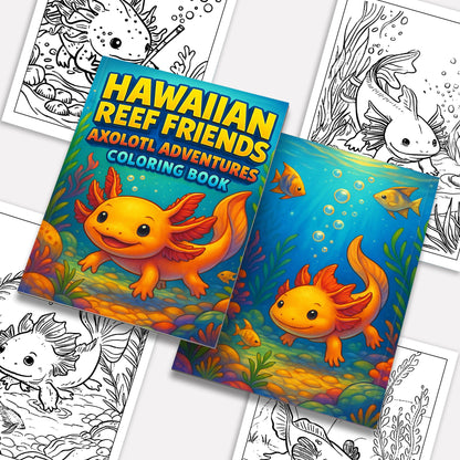 Hawaiian Reef Friends Coloring Pages – 48 Underwater Animal Designs for Kids