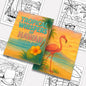 Tropical Whispers of Hawaii Coloring Pages – 48 Serene Island Scenes with Flamingos, Coconuts, and Cats – For Adults