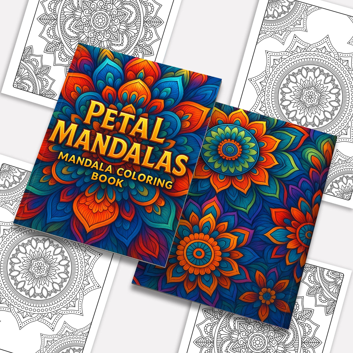 Petal Mandalas – Mandala Coloring Pages – 48 Pages – Intricate, Symmetrical, Nature-Inspired – For Adults