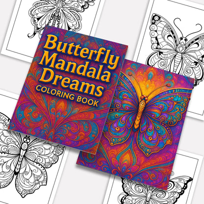 Butterfly Mandala Dreams Coloring Pages – 48 Elegant Nature-Inspired Designs for Adults