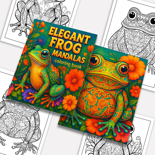 Elegant Frog Mandalas – 48 Intricate Coloring Pages for Adults