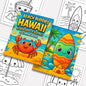 Beach Buddies Hawaii Coloring Pages – 48 Kawaii Surf & Sea Creatures – For Kids