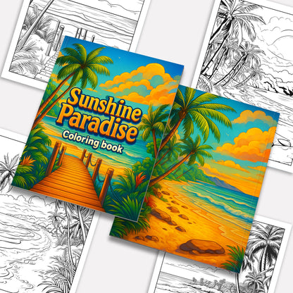 Sunshine Paradise Coloring Pages – 48 Fun and Easy Hawaii-Themed Coloring Sheets for Kids