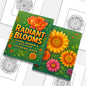 Radiant Blooms Coloring Pages – 48 Pages – Floral Mandala Patterns, Garden Flowers – For Adults