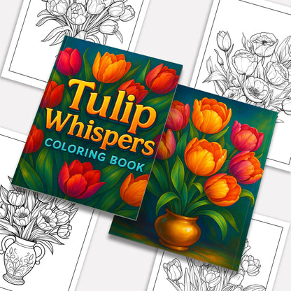 Tulip Whispers Coloring Pages – 48 Relaxing Floral Illustrations for Adults