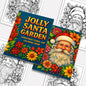 Jolly Santa Garden Coloring Pages – 48 Pages – Christmas Flowers, Santa Art, Holiday Vibes – For Adults