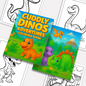 Cuddly Dinos Adventures – Dinosaur Coloring Pages – 48 Pages – Cute, Easy, Playful Fun – For Kids