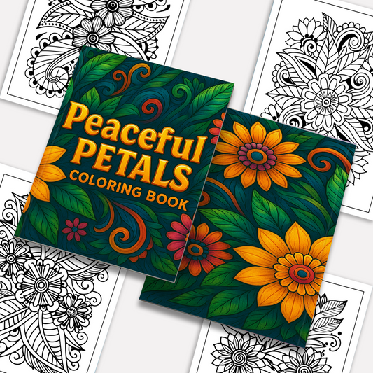 Peaceful Petals - Mandala Coloring Pages – 48 Relaxing Mandala Designs for Adults
