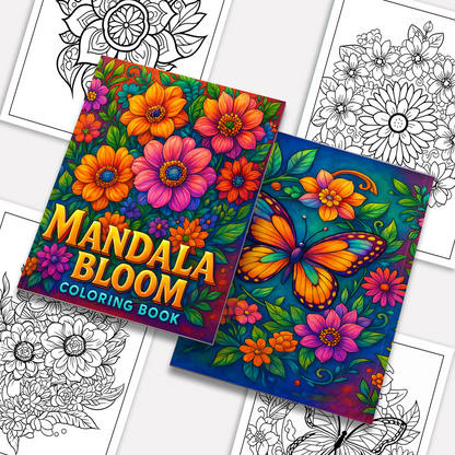 Mandala Bloom Coloring Pages – 48 Intricate Spring Designs for Adults