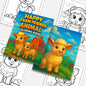 Happy Farm Friends Animal Coloring Pages – 48 Pages – Cute Baby Animals, Farm Scenes – For Kids
