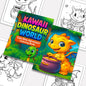Kawaii Dinosaur World – Cute Dino Adventure Coloring Pages – 48 Pages – Magical, Fun, Easy to Color – For Kids