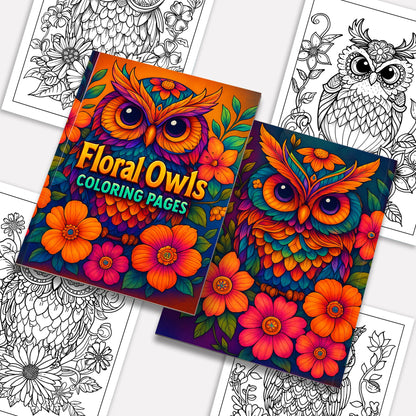 Floral Owls Coloring Pages – 48 Mandala-Inspired Bird Designs for Adults