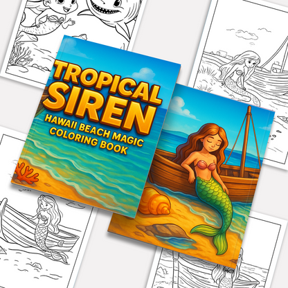 Tropical Siren Coloring Pages – 48 Magical Mermaid Moments for Kids