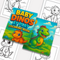 Baby Dinos at Play Coloring Pages – 48 Adorable Prehistoric Moments – For Kids